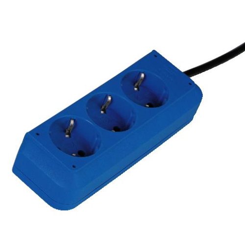 Heimkinosysteme: Hama Steckdosenleiste 3fach, Blau