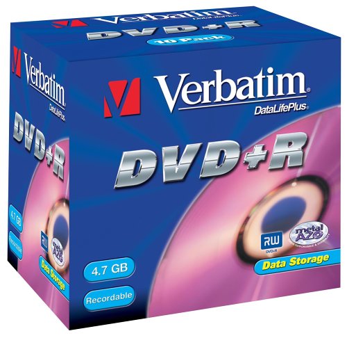 Verst&auml;rker und Receiver: Verbatim DVD+R 4.7GB Jewelcase 10Pack DVD-Rohlinge