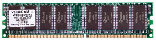 Kompaktanlagen: Kingston KVR400X64C25/256 400MHz DDR Non-ECC CL2.5 DIMM 256MB Arbeitsspeicher