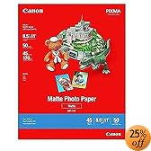 Canon Matte Photo Paper, 8.5 x 11 Inches, 50 Sheets (7981A004)