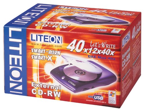 Lautsprecher: Lite-On LXR-40122A externer CD-Brenner 40x12x40x USB 2.0 (Retail)