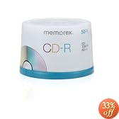 Memorex 700MB/80-Minute 52x Data CD-R Media (50-Pack Spindle)