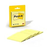 Post-it Note Pads, 3 in x 3 in, Yellow - 4 ea