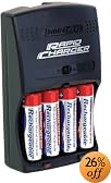 DigiPower DPS-3000+ 3-Hour AA/AAA Rechargeable Battery Kit with 4 AA 2700 mAh Batteries and Car Charger
