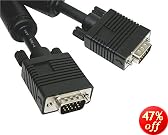 Cables To Go 50ft Pro Series HD15 M/M UXGA Monitor Cable with Ferrites, 28016