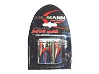 Elektronik Und Foto: Ansmann 2400 mAh NiCd Baby Akku 2er Pack