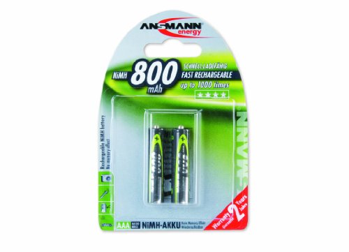 Elektronik Und Foto: Ansmann 700 mAh NiMH-Micro Akku 2er Pack