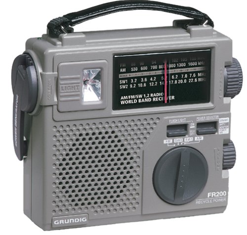 Drucker: Emergency Radio Eton FR 200 Grau, Kurbelradio, Weltempf�nger mit Generator u. Lampe