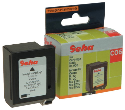 Handys ohne Vertrag: Geha Druckkopf f�r Canon BJ 10, 20, Fax B190, B200, B220, Inhalt 27 ml, Gruppe 903, schwarz
