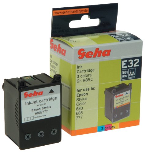 Handys Ohne Vertrag: Geha Tintenpatrone f�r Epson Stylus Color 680, 685, 777, Inhalt 3 x 13,5 ml, Gruppe 985C, 3-farbig
