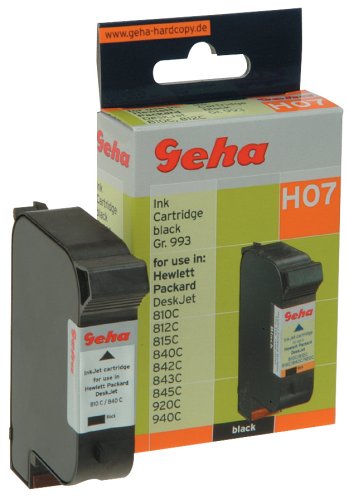 Handys ohne Vertrag: Geha Druckkopf f�r HP DeskJet 810C, 812C, 815C, 816C 840C, 842C, 843C, 845C, 920C, 940C, Inhalt 42 ml, Gruppe 993, schwarz