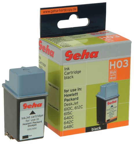 Handys ohne Vertrag: Geha Druckkopf f�r Tintenpatronen in HP DeskJet 610C, 612C, 615C, 640C, 642C, 648C, Fax 925xi APOLLO P-2100, P-2200, Inhalt 42 ml, Gruppe , schwarz
