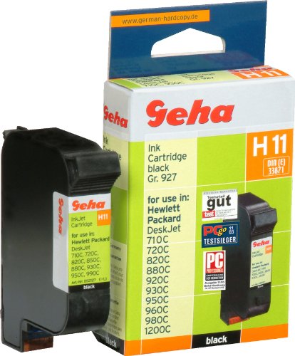 Handys ohne Vertrag: Geha Druckkopf f�r die meisten HP DeskJet, OfficeJet, OfficeJet Pro, PhotoSmart, Fax 1220 und Color Copier 290, Inhalt 42 ml, Gruppe 927, schwarz