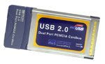 Micro Innovations USB740R USB 2.0 Card Bus PCMCIA 2-Port Adapter