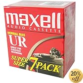 MAXELL UR-90 Blank Audio Cassette Tape (7 pack)