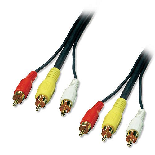 Lautsprecher: Lindy Audio-Videokabel 3xRCA (1xV/2xA) m/m, vergoldet, 2m