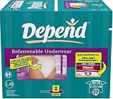 Depend Refastenable Protective Pants, Large, 32 Count