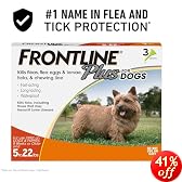 Merial Frontline Plus Flea and Tick Control for 0-to-22-Pound Dogs and Puppies, 3 Doses