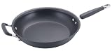 KitchenAid Gourmet Essentials Hard Anodized Nonstick 12-Inch Open French Skillet with Helper Handles