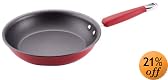 KitchenAid Hard-Base Porcelain Aluminum Nonstick 10-Inch Open French Skillet, Red
