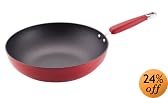 KitchenAid Gourmet Essentials Hard Base Nonstick 12-Inch, 4-1/2-Quart Open Stir Fry Pan