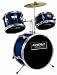 Deluxe Camdu Blue Finish Drum Set with Seat