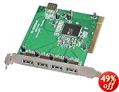 Cables To Go - 29554 - USB 2.0 Hi-Speed Adapter Card 5-Port