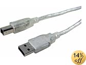 APC 19061CL-16F-1E 16-Feet USB 2.0 Clear USB-A/B Device Cable