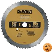 DeWalt DW9153 6-1/2-Inch 90 Tooth Paneling and Vinyl Cutting Saw Blade with 5/8-Inch Arbor