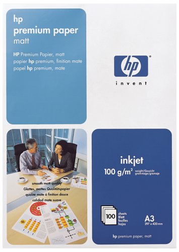 Heimkinosysteme: Hewlett Packard C1856A Premium Papier, DIN A3, 100g/m�, 100 Blatt