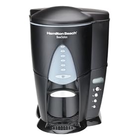 Amazon.com: Hamilton Beach 47224 12-Cup BrewStation with Water Filter, Black: Kitchen & Housewares : coffee maker black home coffee