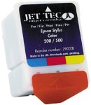 Telekommunikation: JetTec Tintenpatronen f�r Epson Stylus Color 200/ 500 black; F�llmenge 3 x 13 ml