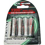Elektronik und Foto: Ansmann 2200 mAH Mignon Batterie 4er Pack
