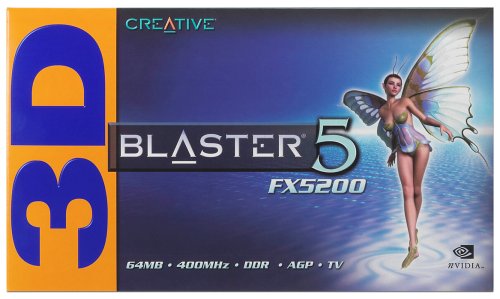 Camcorder: Creative 3D-Blaster GeForce FX5200 Grafikkarte, 64MB DDR, TV-Out