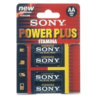 Festplatten: Sony AM-3 STE 1,5V Alkaline Mignon Batterie, AA/LR6, 4er Pack