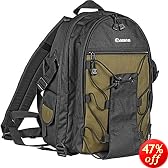 Canon Deluxe Photo Backpack 200EG for Canon EOS SLR Cameras (Black with Greenish Accent)