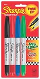 Sharpie 32174-SH Twin Tip 4 Pack (Red,Blue,Green, and Black)