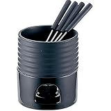 Typhoon White Two Tone Ceramic Chocolate Fondue Set