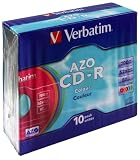 Verbatim CDR-80 (48x) 10pk Slim Jewel Case - Coloured