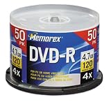 Memorex 4.7GB 4x DVD-R (50-Pack Spindle)