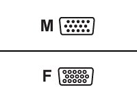 Elektronik und Foto: APC Monitor Kabel VGA High-Resolution HD15 Stecker auf HD15 Buchse 2m