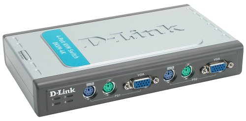 Digitalkameras: D-Link DKVM-4, Keyboard-Video-Mouse Umschalter, PS2, 4 KVM-PCs auf eine KVM-Station
