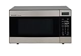 Sharp R-316FS 1000-Watt 1.2 Cubic-Foot Microwave Oven, Stainless/Black/Silver