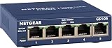 Netgear GS105 5-port Gigabit Ethernet Switch (10/100/1000 Mbps)
