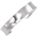 Sterling Silver Concave Cuff Bracelet, 7.5"