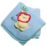 Lion Squeak Blanket in Blue
