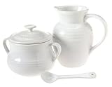 Le Creuset 4-Piece Sugar and Creamer, White