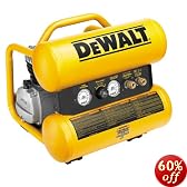 DEWALT D55152 Heavy Duty 15 Amp 2-3/4 Horsepower 4 Gallon Oiled Twin Hot Dog Compressor
