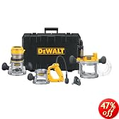DEWALT DW618B3 12 Amp 2-1/4 Horsepower Plunge Base and Fixed Base and