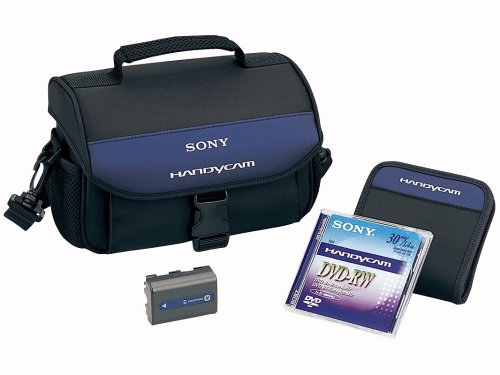 Festplatten: Sony ACC-DVDM Zubeh�r-Kit f�r DVD-Camcorder (Akku NP-FM50, 80mm DVD-RW, Tasche)